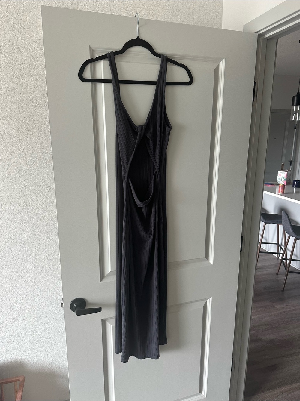 Billabong Ribbed Tank Midi Dress in Charcoal - Picture 2 of 3